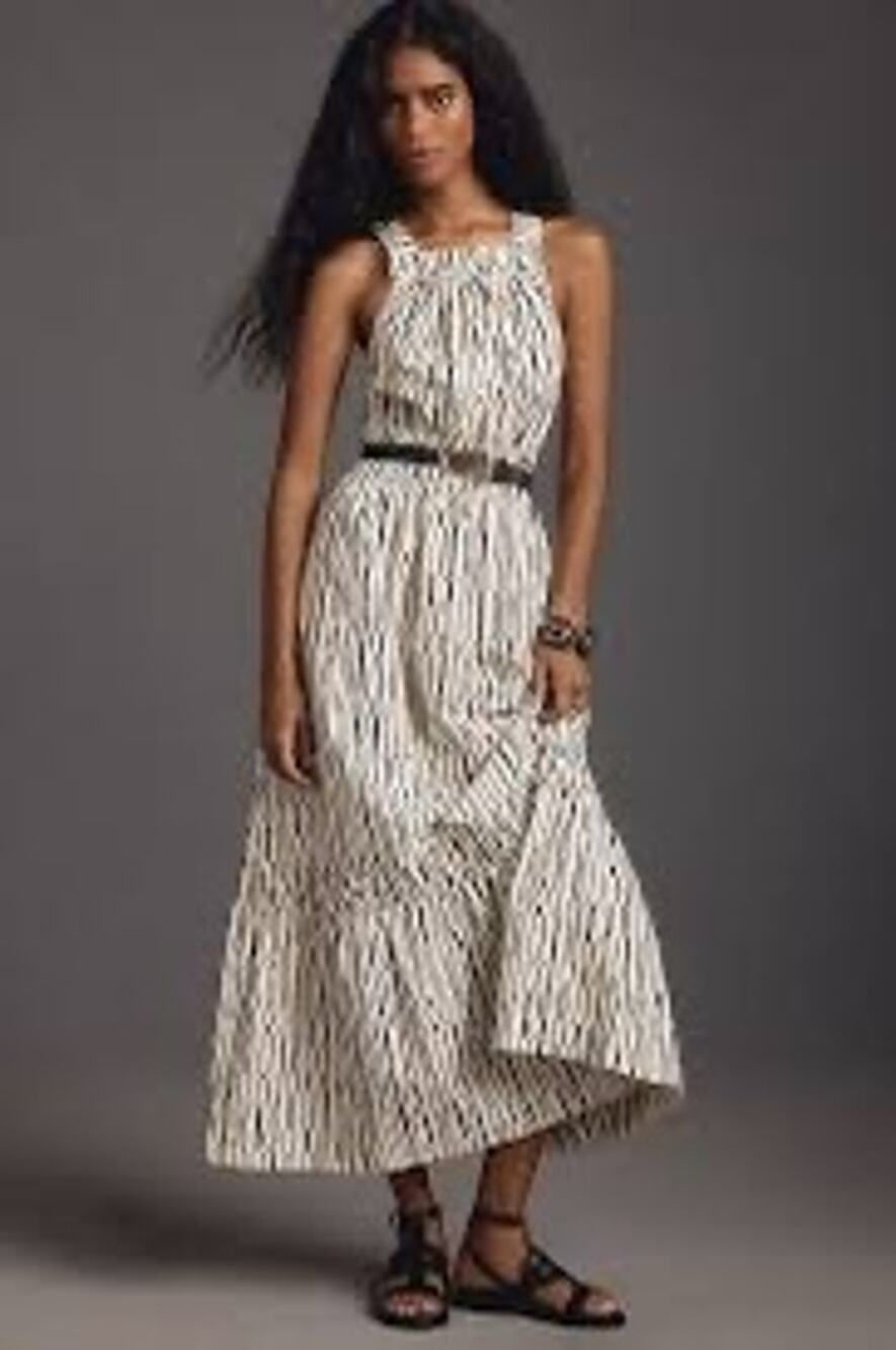 ANTHROPOLOGIE The Somerset Maxi Dress: Poplin Halter Edition - XL
